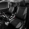 imageCAR PASS Quilting Leather Seat Cover Two Front Seats Only Universal Fit Automotive Front Seat Covers Waterproof Deluxe PU Premium Vinyl Luxury for Cars Sedan Van SUV Airbag Compatible 2 PiecesBlackGray