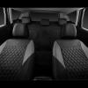 imageCAR PASS Quilting Leather Seat Cover Two Front Seats Only Universal Fit Automotive Front Seat Covers Waterproof Deluxe PU Premium Vinyl Luxury for Cars Sedan Van SUV Airbag Compatible 2 PiecesBlackGray
