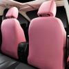 imageCAR PASS Quilting Leather Seat Cover Two Front Seats Only Universal Fit Automotive Front Seat Covers Waterproof Deluxe PU Premium Vinyl Luxury for Cars Sedan Van SUV Airbag Compatible 2 PiecesBlackPink Leopard