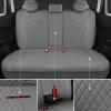imageCAR PASS Quilting Leather Seat Cover Two Front Seats Only Universal Fit Automotive Front Seat Covers Waterproof Deluxe PU Premium Vinyl Luxury for Cars Sedan Van SUV Airbag Compatible 2 PiecesBlackPure Gray
