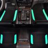 imageCAR PASS Rainbow Waterproof Universal Fit Faux Leather Car Carpet AntiSlip Nibbed Backing Floor Mats for SUV VansSedansTrucks Automotive Set of 4 for WomenampampCute Girly Black with PinkBlack With Mint