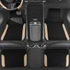 imageCAR PASS Rainbow Waterproof Universal Fit Faux Leather Car Carpet AntiSlip Nibbed Backing Floor Mats for SUV VansSedansTrucks Automotive Set of 4 for WomenampampCute Girly Black with PinkBeige