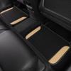 imageCAR PASS Rainbow Waterproof Universal Fit Faux Leather Car Carpet AntiSlip Nibbed Backing Floor Mats for SUV VansSedansTrucks Automotive Set of 4 for WomenampampCute Girly Black with PinkBeige