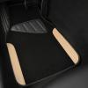 imageCAR PASS Rainbow Waterproof Universal Fit Faux Leather Car Carpet AntiSlip Nibbed Backing Floor Mats for SUV VansSedansTrucks Automotive Set of 4 for WomenampampCute Girly Black with PinkBeige