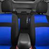 imageCAR PASS Rainbow Waterproof Universal Fit Faux Leather Car Carpet AntiSlip Nibbed Backing Floor Mats for SUV VansSedansTrucks Automotive Set of 4 for WomenampampCute Girly Black with PinkBlue Combo