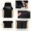 imageCAR PASS Rainbow Waterproof Universal Fit Faux Leather Car Carpet AntiSlip Nibbed Backing Floor Mats for SUV VansSedansTrucks Automotive Set of 4 for WomenampampCute Girly Black with PinkBeige