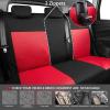 imageCAR PASS Rainbow Waterproof Universal Fit Faux Leather Car Carpet AntiSlip Nibbed Backing Floor Mats for SUV VansSedansTrucks Automotive Set of 4 for WomenampampCute Girly Black with PinkRed Combo