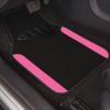 imageCAR PASS Rainbow Waterproof Universal Fit Faux Leather Car Carpet AntiSlip Nibbed Backing Floor Mats for SUV VansSedansTrucks Automotive Set of 4 for WomenampampCute Girly Black with PinkBlack With Rose Red