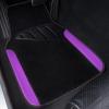 imageCAR PASS Rainbow Waterproof Universal Fit Faux Leather Car Carpet AntiSlip Nibbed Backing Floor Mats for SUV VansSedansTrucks Automotive Set of 4 for WomenampampCute Girly Black with PinkPurple