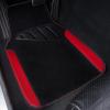 imageCAR PASS Rainbow Waterproof Universal Fit Faux Leather Car Carpet AntiSlip Nibbed Backing Floor Mats for SUV VansSedansTrucks Automotive Set of 4 for WomenampampCute Girly Black with PinkRed
