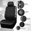 imageCAR PASS Rhinestone Bling Car Seat Covers Leather Shining Diamond Car Floor Mats Carpet Waterproof AntiSlip Nibs Bling Car Accessories Interior Sets for Women Silver Glitter White Sparkly CrystalCow Diamond