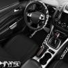 imageCAR PASS Rhinestone Bling Car Seat Covers Leather Shining Diamond Car Floor Mats Carpet Waterproof AntiSlip Nibs Bling Car Accessories Interior Sets for Women Silver Glitter White Sparkly CrystalCow Diamond
