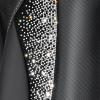 imageCAR PASS Rhinestone Bling Car Seat Covers Leather Shining Diamond Car Floor Mats Carpet Waterproof AntiSlip Nibs Bling Car Accessories Interior Sets for Women Silver Glitter White Sparkly CrystalBlack Silver Diamond