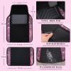 imageCAR PASS Rhinestone Bling Car Seat Covers Leather Shining Diamond Car Floor Mats Carpet Waterproof AntiSlip Nibs Bling Car Accessories Interior Sets for Women Silver Glitter White Sparkly CrystalPink