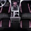 imageCAR PASS Rhinestone Bling Car Seat Covers Leather Shining Diamond Car Floor Mats Carpet Waterproof AntiSlip Nibs Bling Car Accessories Interior Sets for Women Silver Glitter White Sparkly CrystalPink