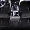 imageCAR PASS Rhinestone Bling Car Seat Covers Leather Shining Diamond Car Floor Mats Carpet Waterproof AntiSlip Nibs Bling Car Accessories Interior Sets for Women Silver Glitter White Sparkly CrystalBlack