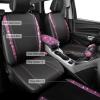 imageCAR PASS Rhinestone Bling Car Seat Covers Leather Shining Diamond Car Floor Mats Carpet Waterproof AntiSlip Nibs Bling Car Accessories Interior Sets for Women Silver Glitter White Sparkly CrystalPink