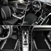 imageCAR PASS Rhinestone Bling Car Seat Covers Leather Shining Diamond Car Floor Mats Carpet Waterproof AntiSlip Nibs Bling Car Accessories Interior Sets for Women Silver Glitter White Sparkly CrystalBlack Silver Diamond