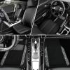 imageCAR PASS Rhinestone Bling Car Seat Covers Leather Shining Diamond Car Floor Mats Carpet Waterproof AntiSlip Nibs Bling Car Accessories Interior Sets for Women Silver Glitter White Sparkly CrystalRhombic Diamond