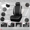 imageCAR PASS Rhinestone Bling Car Seat Covers Leather Shining Diamond Car Floor Mats Carpet Waterproof AntiSlip Nibs Bling Car Accessories Interior Sets for Women Silver Glitter White Sparkly CrystalSilver