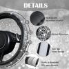 imageCAR PASS Rhinestone Bling Car Seat Covers Leather Shining Diamond Car Floor Mats Carpet Waterproof AntiSlip Nibs Bling Car Accessories Interior Sets for Women Silver Glitter White Sparkly CrystalBlack Silver Diamond