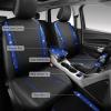 imageCAR PASS Rhinestone Bling Car Seat Covers Leather Shining Diamond Car Floor Mats Carpet Waterproof AntiSlip Nibs Bling Car Accessories Interior Sets for Women Silver Glitter White Sparkly CrystalBlue