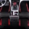 imageCAR PASS Rhinestone Bling Car Seat Covers Leather Shining Diamond Car Floor Mats Carpet Waterproof AntiSlip Nibs Bling Car Accessories Interior Sets for Women Silver Glitter White Sparkly CrystalRed