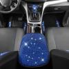 imageCAR PASS Rhinestone Bling Car Seat Covers Leather Shining Diamond Car Floor Mats Carpet Waterproof AntiSlip Nibs Bling Car Accessories Interior Sets for Women Silver Glitter White Sparkly CrystalBlue