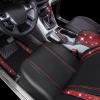 imageCAR PASS Rhinestone Bling Car Seat Covers Leather Shining Diamond Car Floor Mats Carpet Waterproof AntiSlip Nibs Bling Car Accessories Interior Sets for Women Silver Glitter White Sparkly CrystalRed