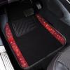 imageCAR PASS Rhinestone Bling Car Seat Covers Leather Shining Diamond Car Floor Mats Carpet Waterproof AntiSlip Nibs Bling Car Accessories Interior Sets for Women Silver Glitter White Sparkly CrystalRed