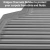 imageCAR PASS Rubber Car MatsCar Floor Mats All WeatherCar Mats Full Set 4PieceWaterproof Automotive Floor Mats Trim to Fit for Most Cars Sedans SUVs VansHeavy Duty AntiSlip Easy Clean All BlackAll Gray