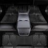 imageCAR PASS Rubber Floor Mats All Weather Waterproof TrimtoFit Automotive Mats for Cars Trucks SUV AntiSlip Easy Clean Heavy Duty Full Set 3Piece All BlackBlack