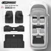 imageCAR PASS Rubber Floor Mats All Weather Waterproof TrimtoFit Automotive Mats for Cars Trucks SUV AntiSlip Easy Clean Heavy Duty Full Set 3Piece All BlackBlack Full Set