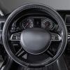 imageCAR PASS Sporty Quilting Leather Universal Fit Steering Wheel CoverFit for SuvsVansSedansTrucks for 147quot to 15quotBlack ampamp GrayBlack with Gray