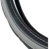 imageCAR PASS Sporty Quilting Leather Universal Fit Steering Wheel CoverFit for SuvsVansSedansTrucks for 147quot to 15quotBlack ampamp GrayBlack with Gray