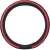 imageCAR PASS Sporty Quilting Leather Universal Fit Steering Wheel CoverFit for SuvsVansSedansTrucks for 147quot to 15quotBlack ampamp GrayBlack with Red