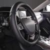 imageCAR PASS Sporty Quilting Leather Universal Fit Steering Wheel CoverFit for SuvsVansSedansTrucks for 147quot to 15quotBlack ampamp GrayPure Black