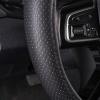 imageCAR PASS Sporty Quilting Leather Universal Fit Steering Wheel CoverFit for SuvsVansSedansTrucks for 147quot to 15quotBlack ampamp GrayPure Black