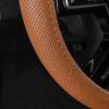 imageCAR PASS Sporty Quilting Leather Universal Fit Steering Wheel CoverFit for SuvsVansSedansTrucks for 147quot to 15quotBlack ampamp GrayPure Brown