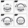 imageCAR PASS Sporty Quilting Leather Universal Fit Steering Wheel CoverFit for SuvsVansSedansTrucks for 147quot to 15quotBlack ampamp GrayPure Gray