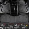 imageCAR PASS Tire Tread DeepDish Rubber Floor Mats for car Heavy Duty car mats All Weather Universal XLM Trim to Fit for Truck SUV Vehicle Automotive Waterproof car mats 3 Piece red BlackAll Gray
