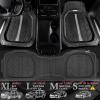 imageCAR PASS Tire Tread DeepDish Rubber Floor Mats for car Heavy Duty car mats All Weather Universal XLM Trim to Fit for Truck SUV Vehicle Automotive Waterproof car mats 3 Piece red BlackGray Black