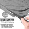 imageCAR PASS Tire Tread DeepDish Rubber Floor Mats for car Heavy Duty car mats All Weather Universal XLM Trim to Fit for Truck SUV Vehicle Automotive Waterproof car mats 3 Piece red BlackLight Gray