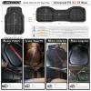 imageCAR PASS Tire Tread DeepDish Rubber Floor Mats for car Heavy Duty car mats All Weather Universal XLM Trim to Fit for Truck SUV Vehicle Automotive Waterproof car mats 3 Piece red BlackBlack 3 Row