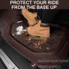 imageCAR PASS Tire Tread DeepDish Rubber Floor Mats for car Heavy Duty car mats All Weather Universal XLM Trim to Fit for Truck SUV Vehicle Automotive Waterproof car mats 3 Piece red BlackAll Brown