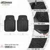 imageCAR PASS Tire Tread DeepDish Rubber Floor Mats for car Heavy Duty car mats All Weather Universal XLM Trim to Fit for Truck SUV Vehicle Automotive Waterproof car mats 3 Piece red BlackBlack 2pcs