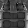 imageCAR PASS Tire Tread DeepDish Rubber Floor Mats for car Heavy Duty car mats All Weather Universal XLM Trim to Fit for Truck SUV Vehicle Automotive Waterproof car mats 3 Piece red BlackBlack 3 Row