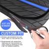 imageCAR PASS Tire Tread DeepDish Rubber Floor Mats for car Heavy Duty car mats All Weather Universal XLM Trim to Fit for Truck SUV Vehicle Automotive Waterproof car mats 3 Piece red BlackBlue Black