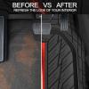 imageCAR PASS Tire Tread DeepDish Rubber Floor Mats for car Heavy Duty car mats All Weather Universal XLM Trim to Fit for Truck SUV Vehicle Automotive Waterproof car mats 3 Piece red BlackMetal Red
