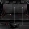 imageCAR PASS Universal FIT Piping Leather Two Front Seat Covers Waterproof Faux Leather for SUV Sedan Van Truck Airbag CompatibleReserved Opening Holes for Headrest Covers Black redBlack Red Rear